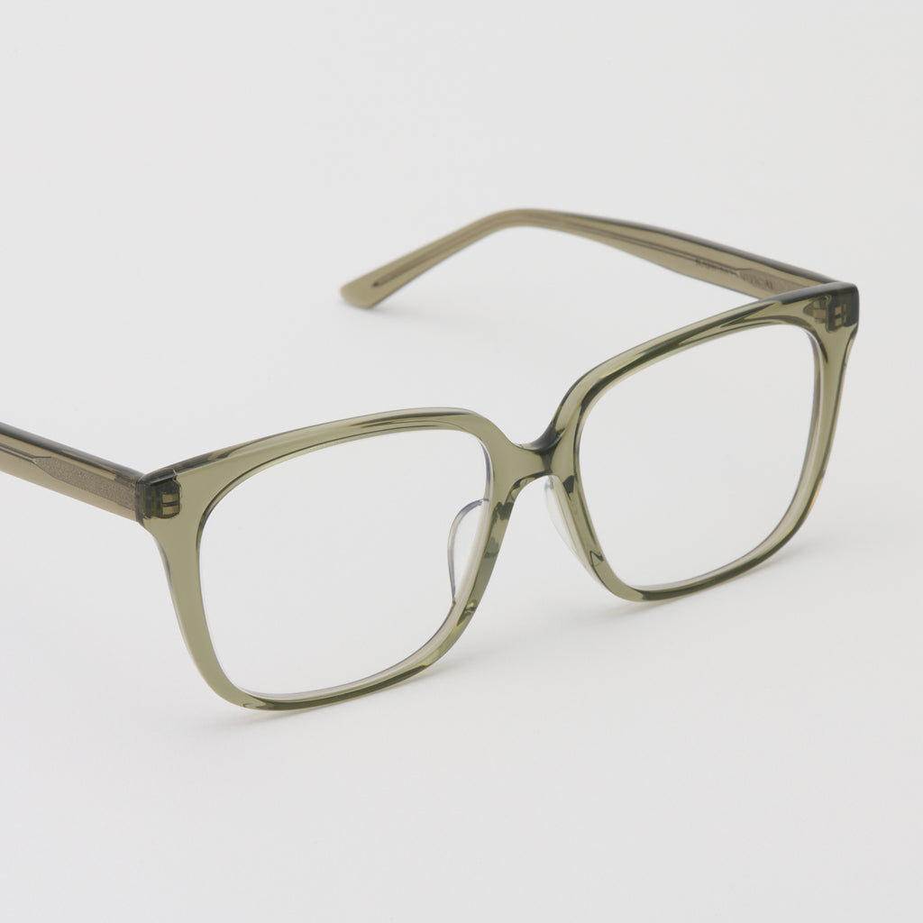 【SHISHIKUI】square eye / clear brown Square eye / CLEAR KHAKI – SHISHIKUI