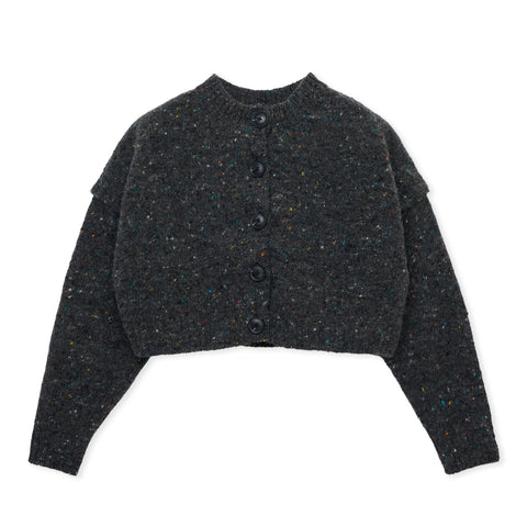Mix cardigan / CHARCOAL