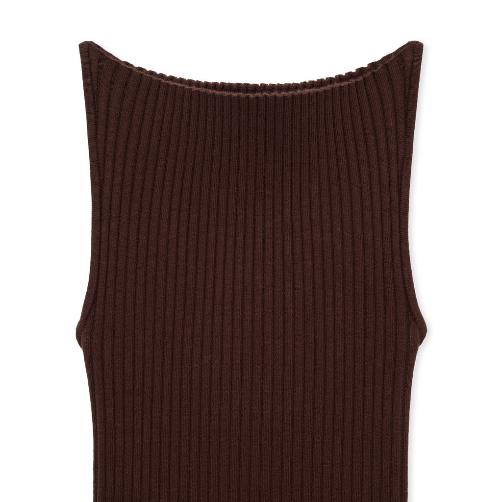 Knit Cami O / MARRON BROWN – SHISHIKUI