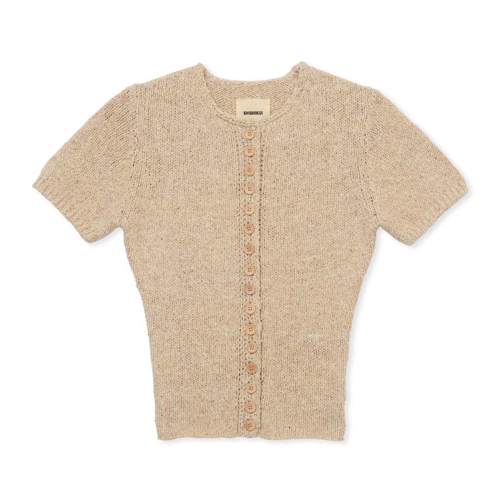 SHISHIKUI MANIBO HAN L.BEIGE 半袖ニット MANIBO HAN / L.BEIGE – SHISHIKUI
