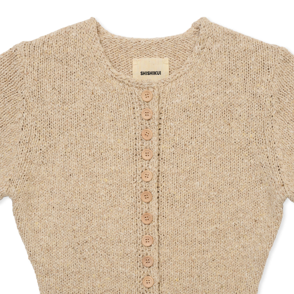 SHISHIKUI MANIBO HAN L.BEIGE 半袖ニット MANIBO HAN / L.BEIGE – SHISHIKUI