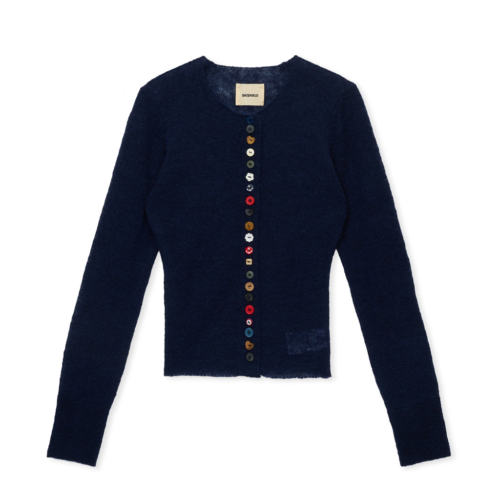 THE SHISHIKUI Multi log / GRAYカーディガン Multi log / NAVY – SHISHIKUI