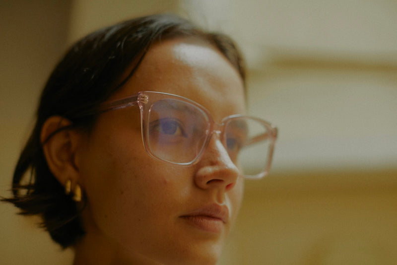 Square eye / CLEAR PINK