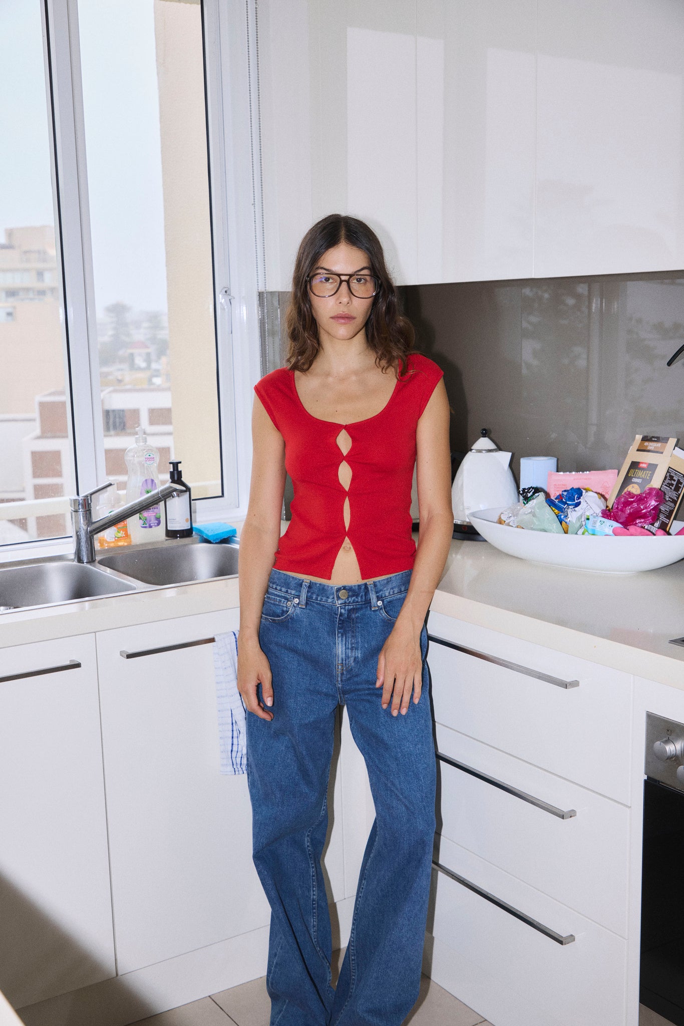 トップス THE SHISHIKUI COTTON C / RED hole s / RED – SHISHIKUI