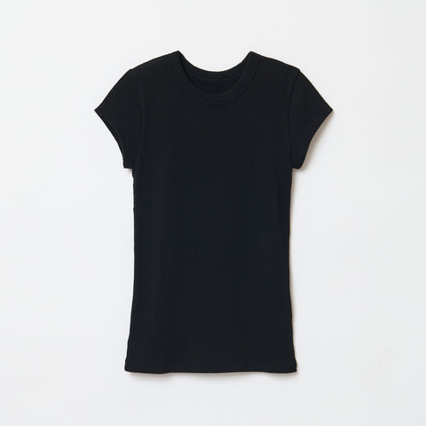 RIB TEE / BLACK