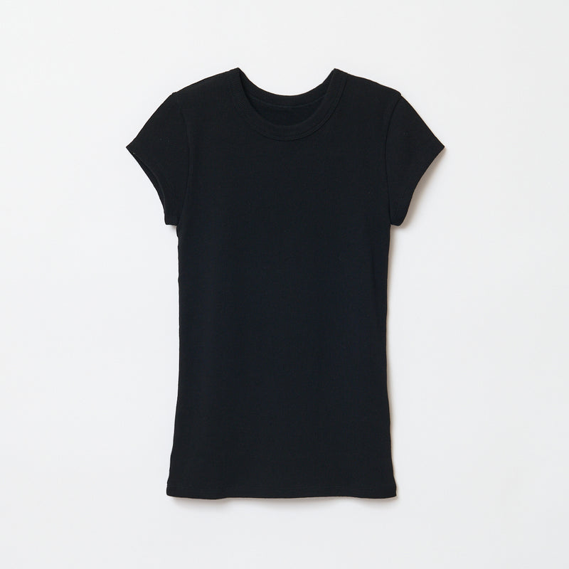 RIB TEE / BLACK
