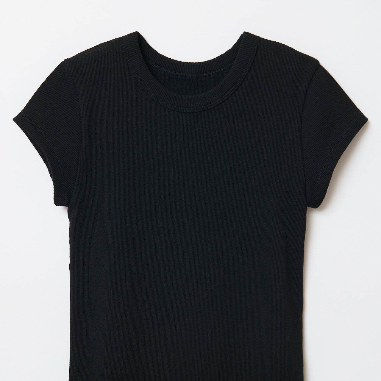 RIBB TOP / BLACK シシクイ　SHISHIKUI RIB TEE / BLACK – SHISHIKUI