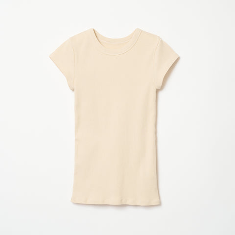 RIB TEE / CREAM