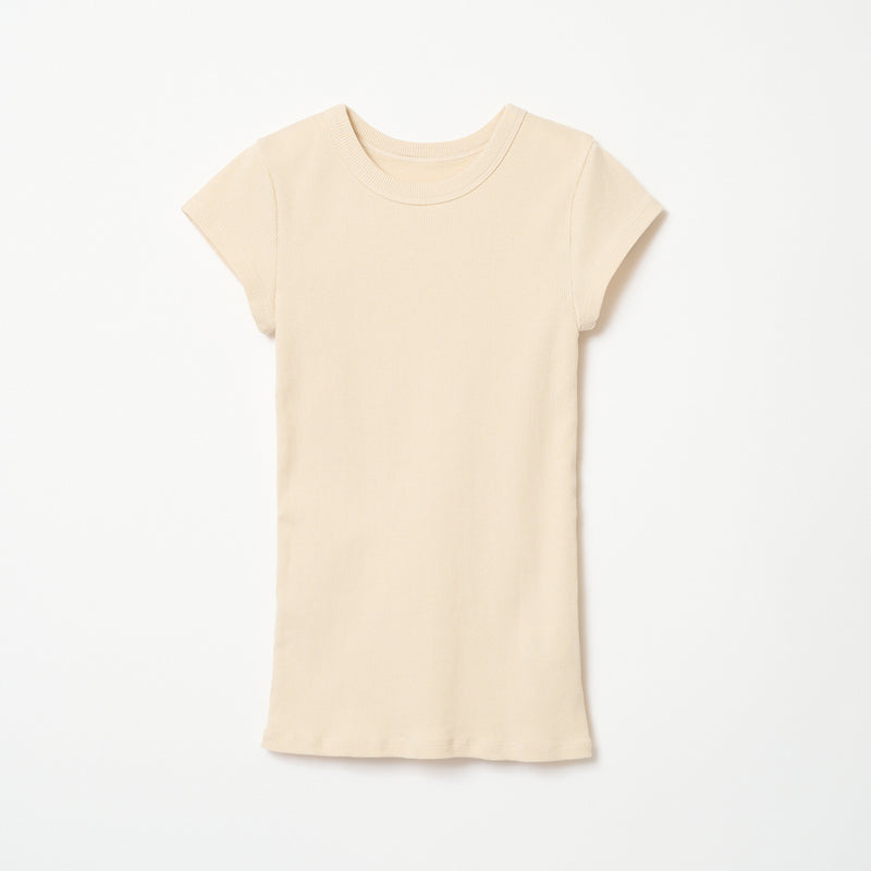 RIB TEE / CREAM