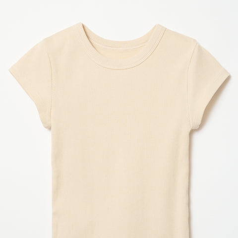 RIB TEE / CREAM