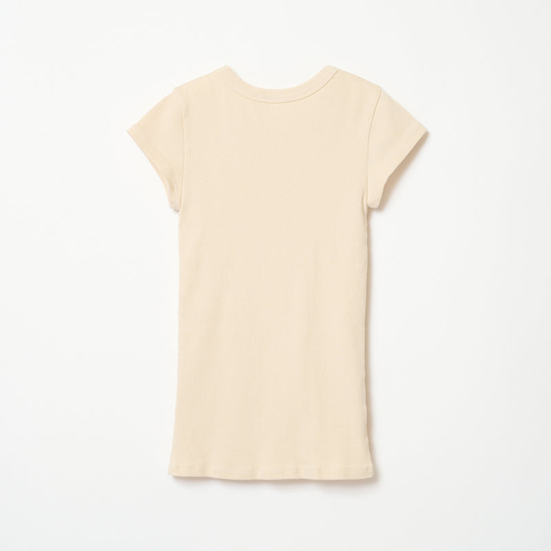 RIB TEE / CREAM