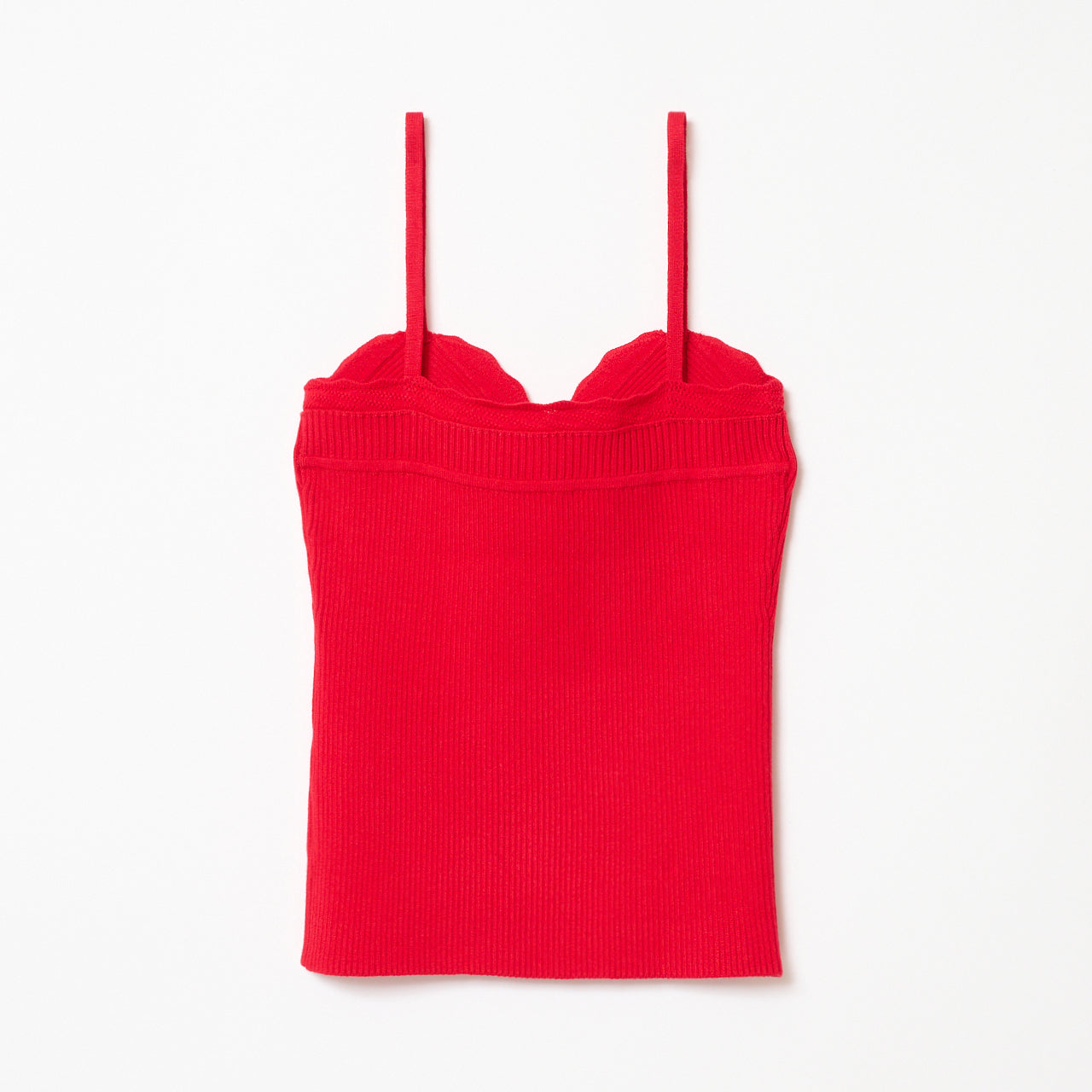 トップス SHISHIKUI Knit Cami / Red FRILLS TOP / RED – SHISHIKUI