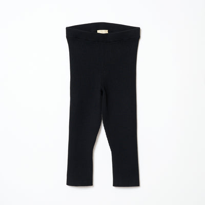 Rib Knit legg l / BLACK