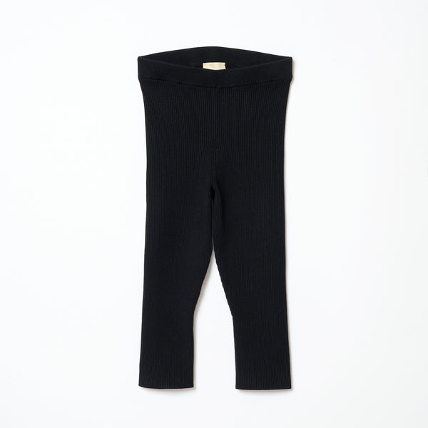 shishikui シシクイ　ニット　レギンス　カプリパンツ　ブラック Rib Knit legg l / BLACK – SHISHIKUI