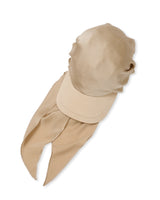 SILK SCARF CAP/ BEIGE