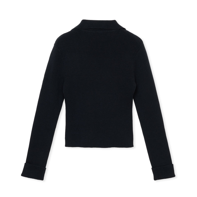 open collar / BLACK