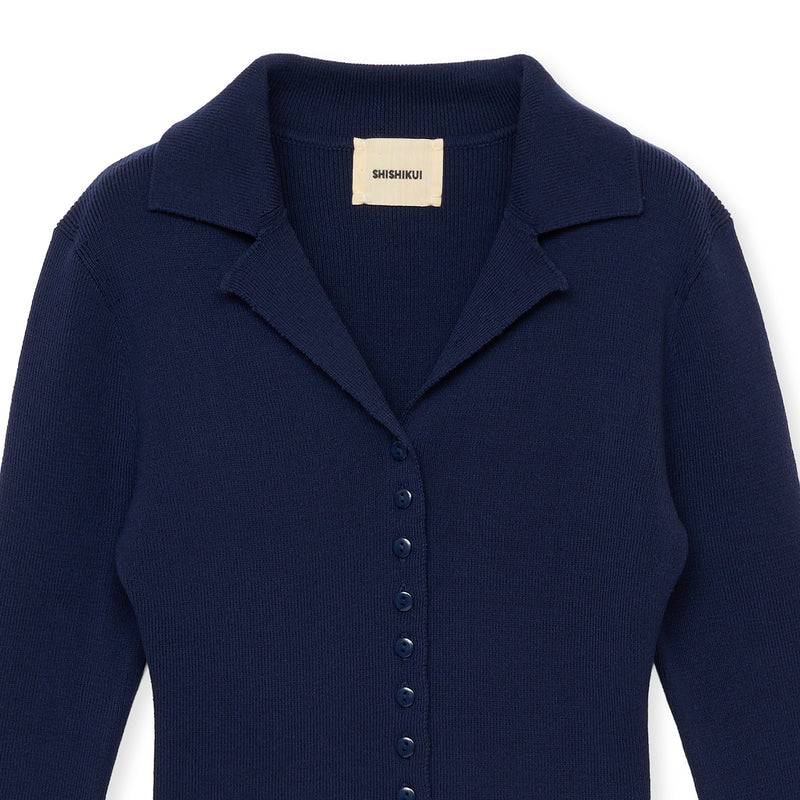 open collar / NAVY
