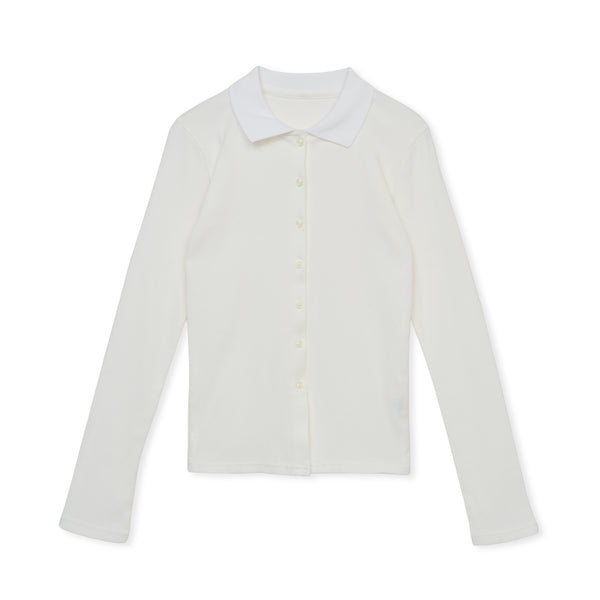 再値下げ！Shishikui シシクイ　トップス　POLO LONG POLO LONG / WHITE – SHISHIKUI