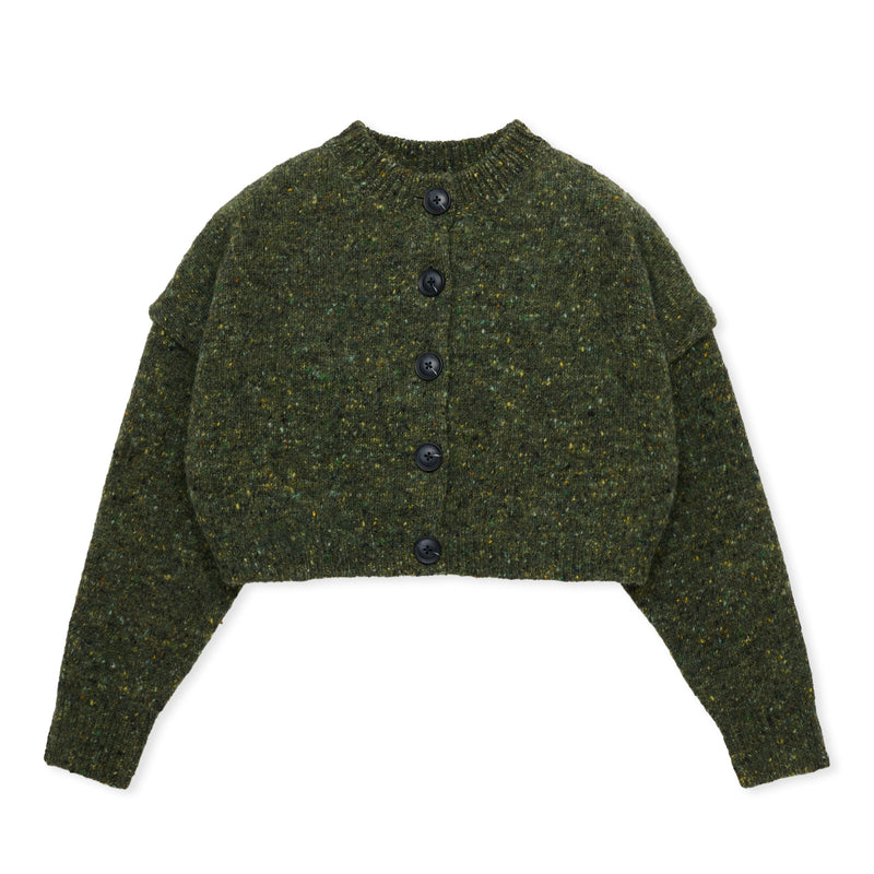Mix cardigan / GREEN