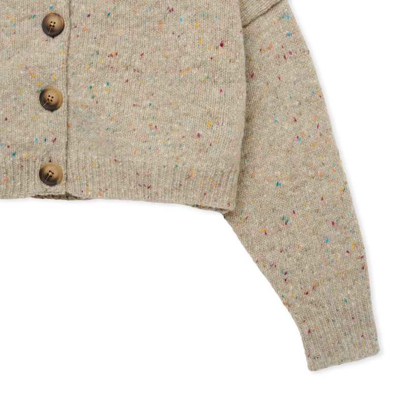 Mix cardigan / BEIGE
