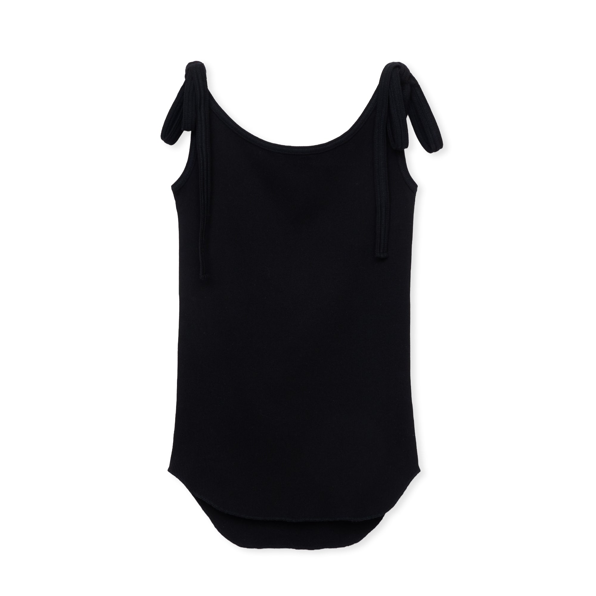 トップス shishikui Knit Cami BLACK RIBBON CAMI / BLACK – SHISHIKUI