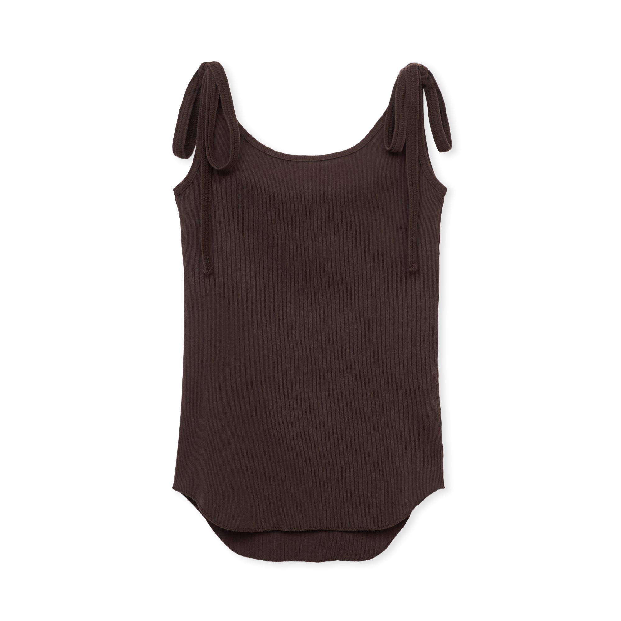トップス SHISHIKUI RIBBON CAMI / WHITE RIBBON CAMI / D BROWN – SHISHIKUI
