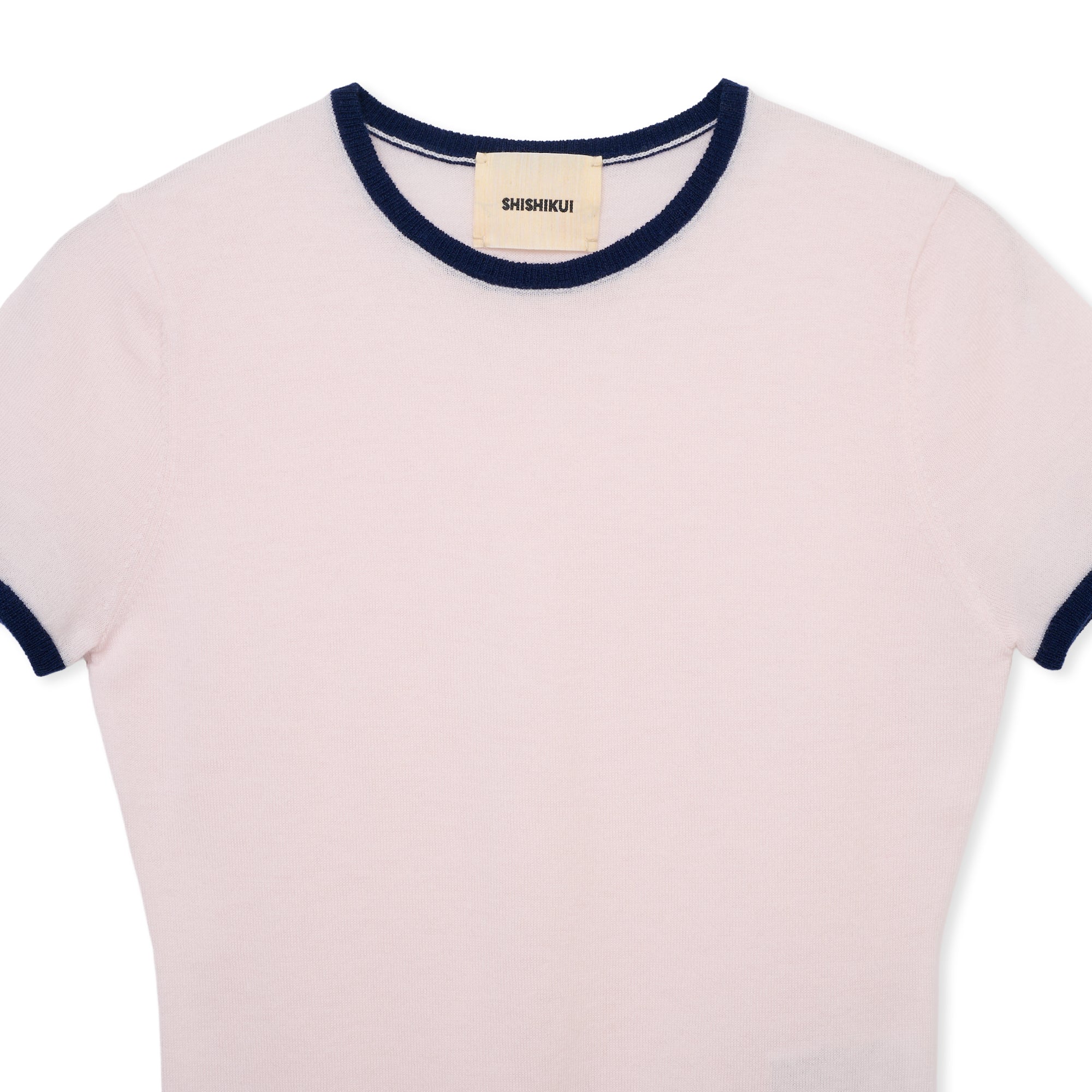 【完売品】新品未使用the shishikui TOPS ringer knit ringer knit / ECRU×BLUE – SHISHIKUI