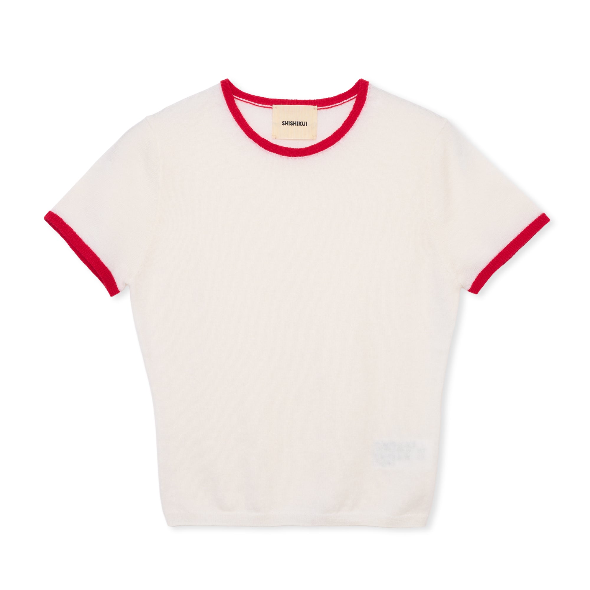 新品未使用品the shishikui TOPS ringer knit ringer knit / OFF×RED – SHISHIKUI