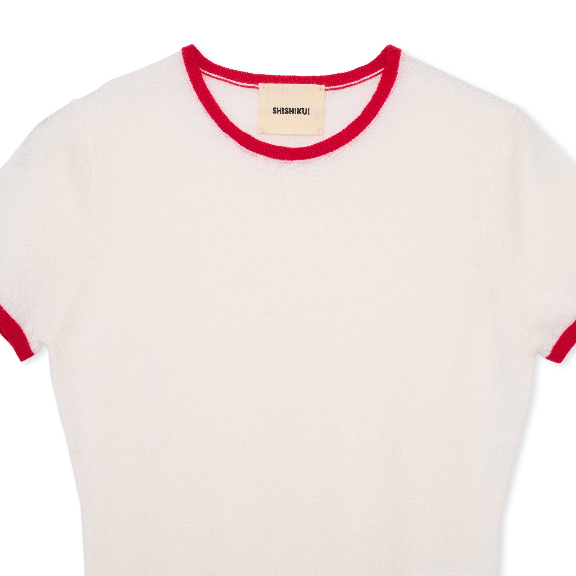 【完売品】新品未使用the shishikui TOPS ringer knit ringer knit / OFF×RED – SHISHIKUI