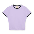 ringer knit / LAVENDER×CHARCOAL
