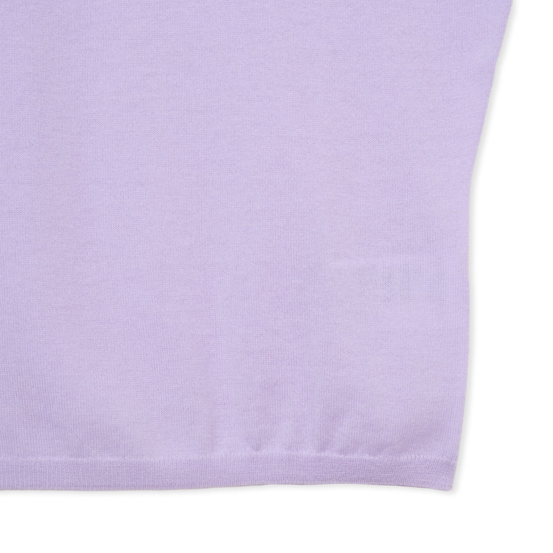 ringer knit / LAVENDER×CHARCOAL