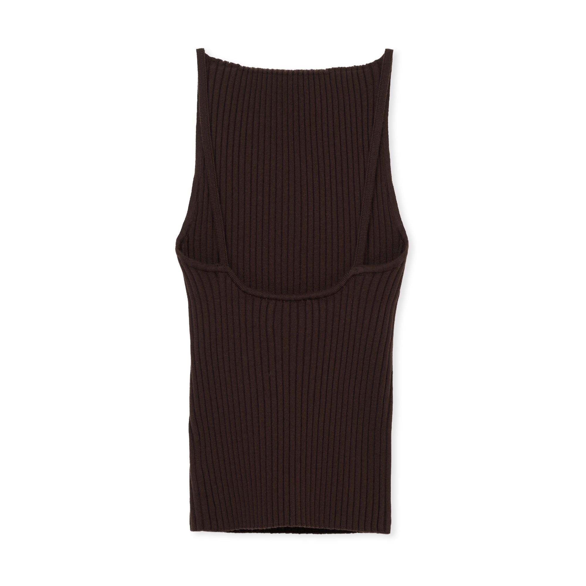 トップス shishikui KNIT CAMI KNIT CAMI / BROWN – SHISHIKUI