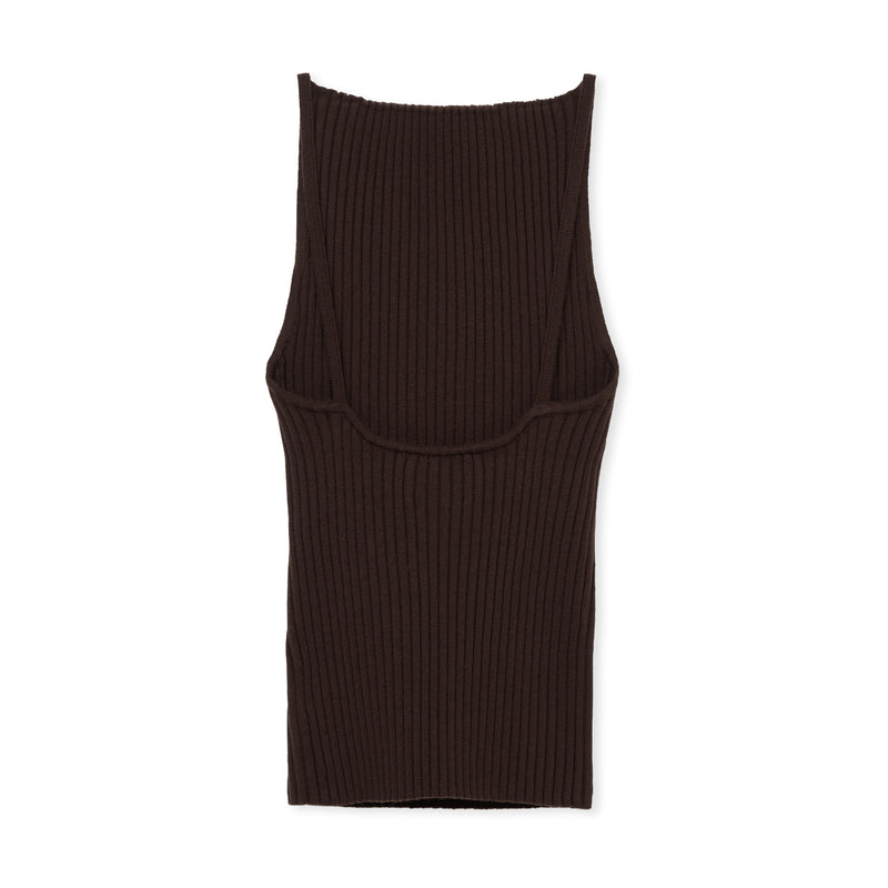 KNIT CAMI / BROWN