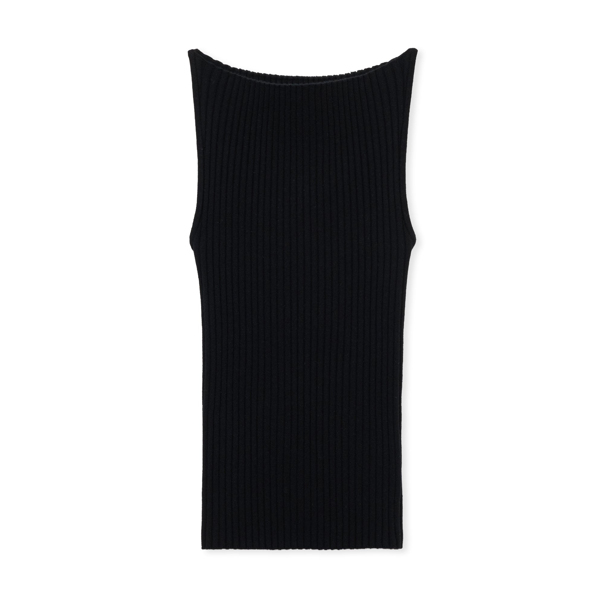 トップス shishikui KNIT CAMI Knit Cami O / BLACK – SHISHIKUI