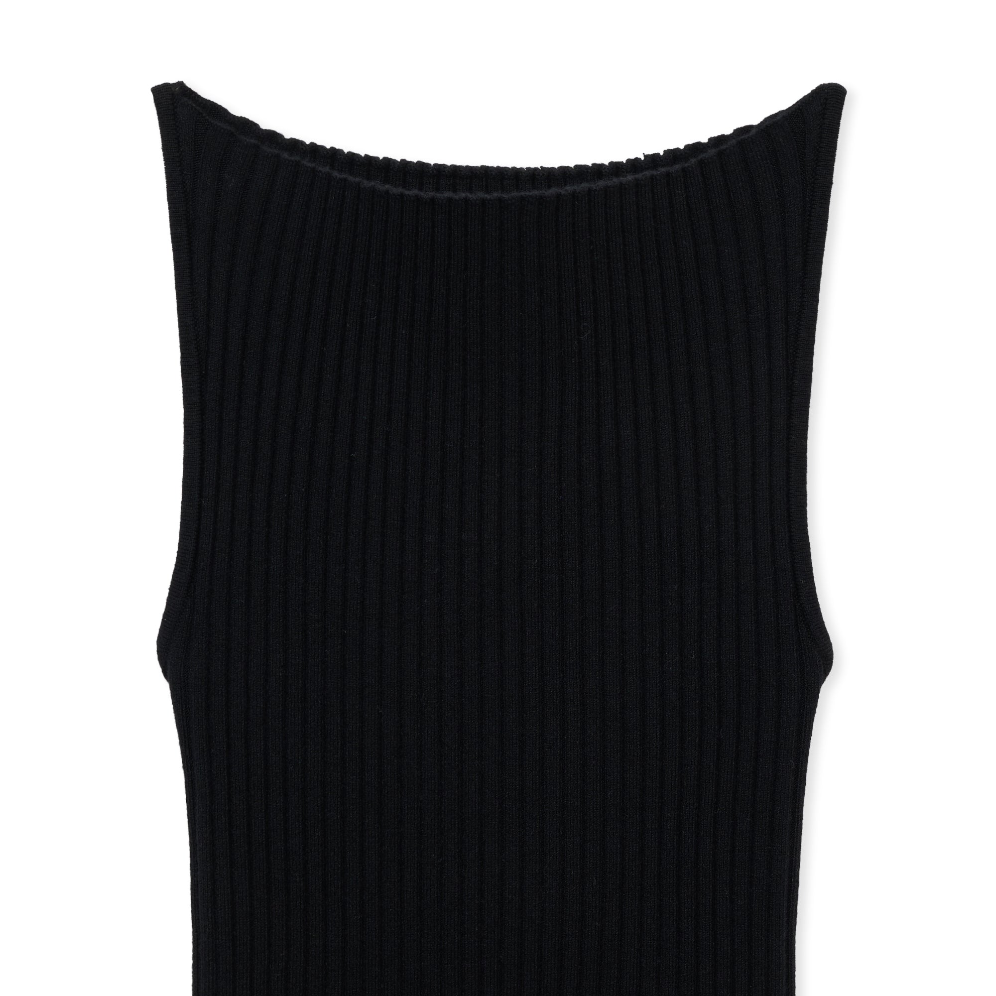 トップス shishikui KNIT CAMI Knit Cami O / BLACK – SHISHIKUI