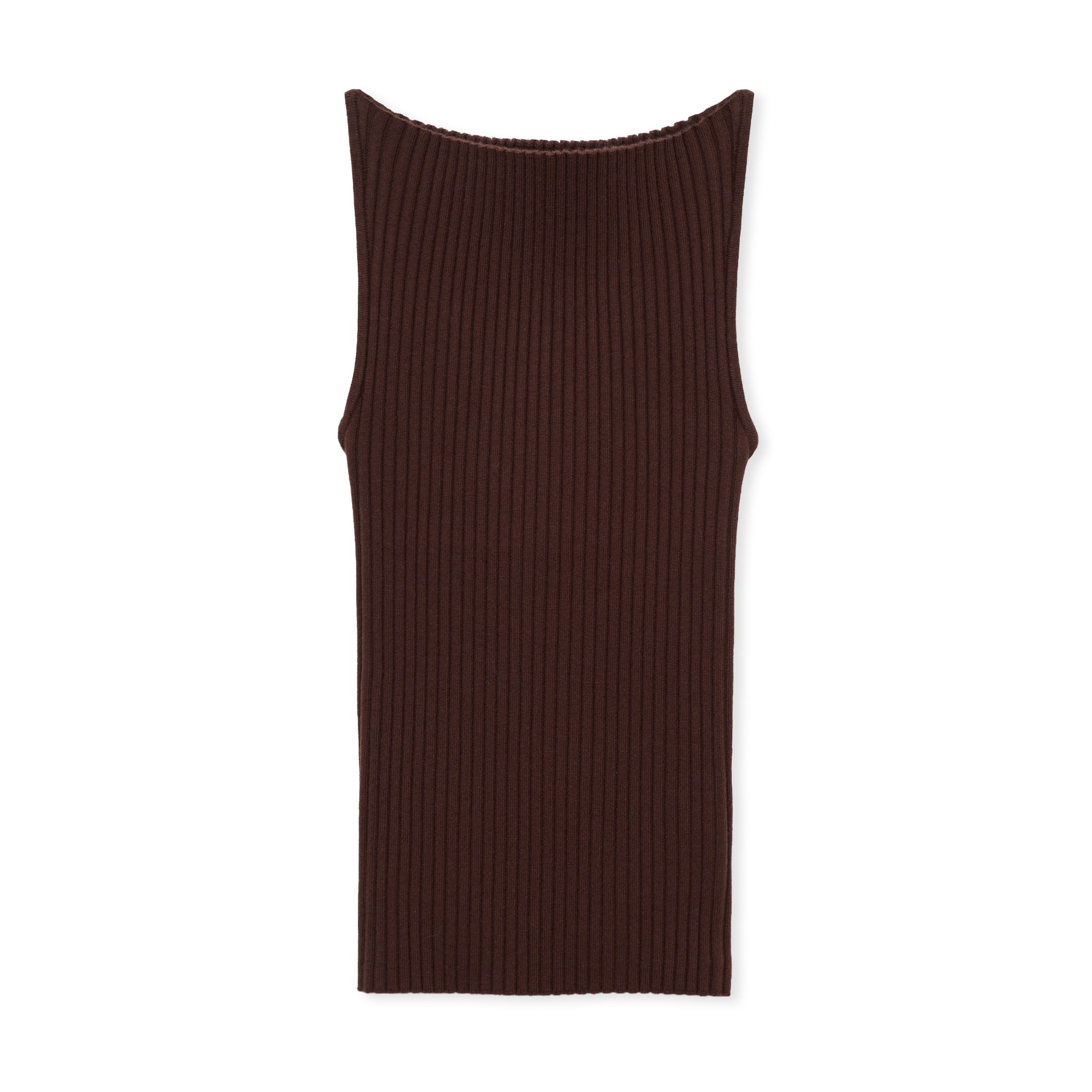 Knit Cami O / MARRON BROWN – SHISHIKUI