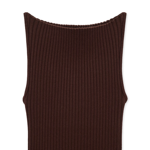 Knit Cami O / MARRON BROWN