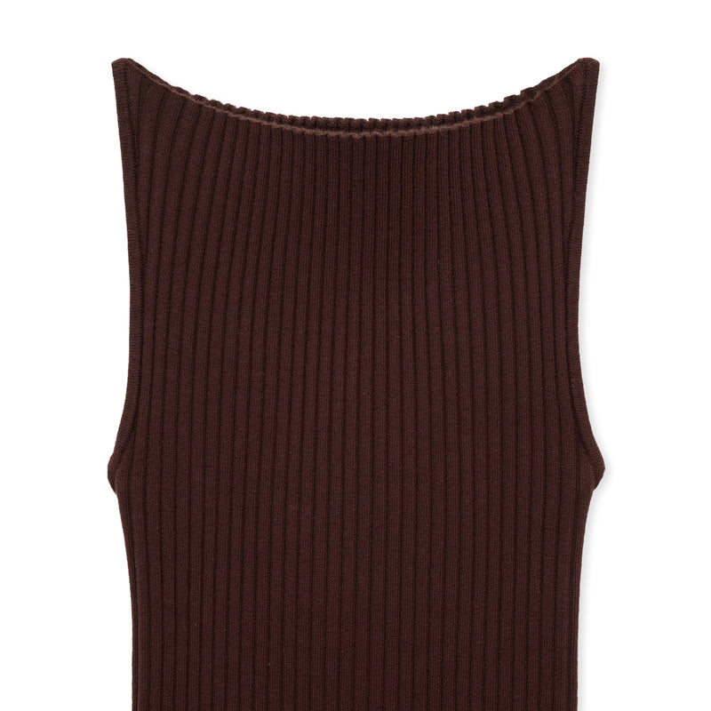 Knit Cami O / MARRON BROWN