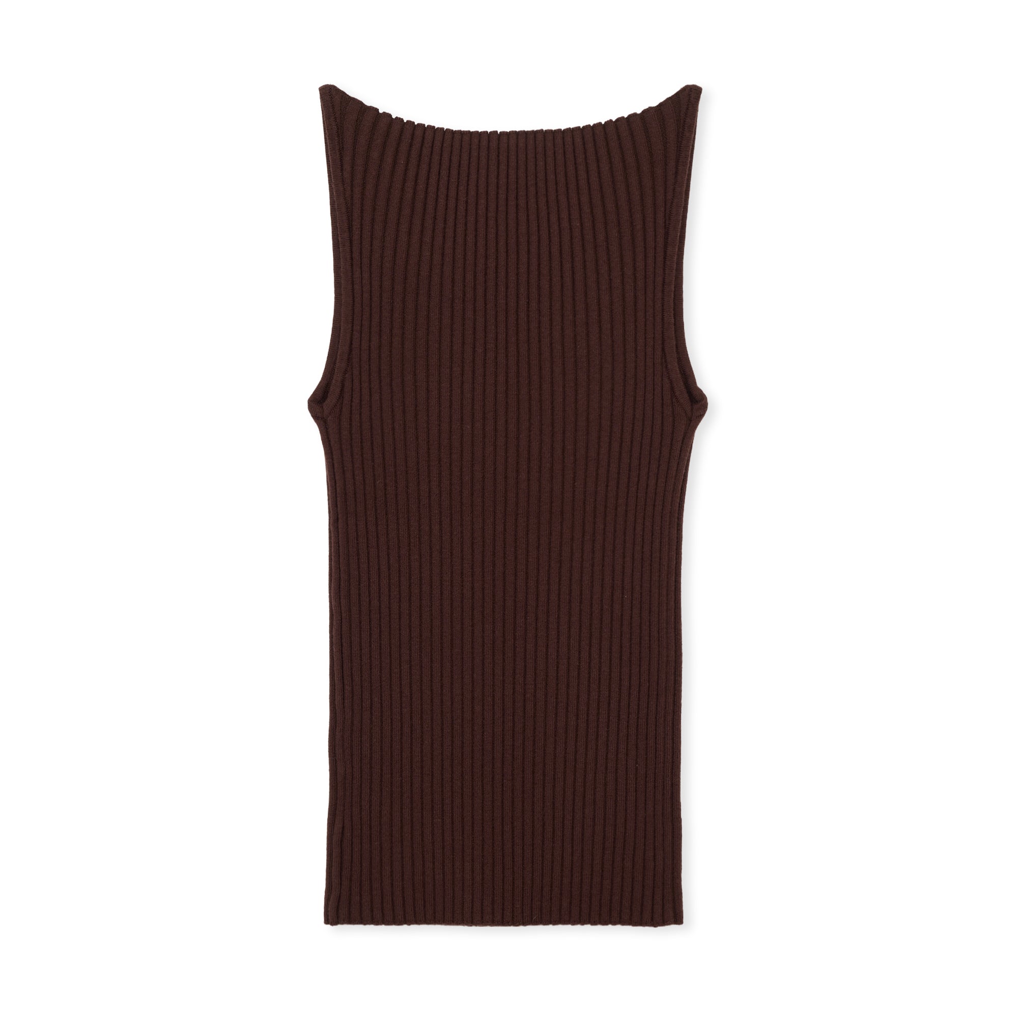 Knit Cami O / MARRON BROWN – SHISHIKUI