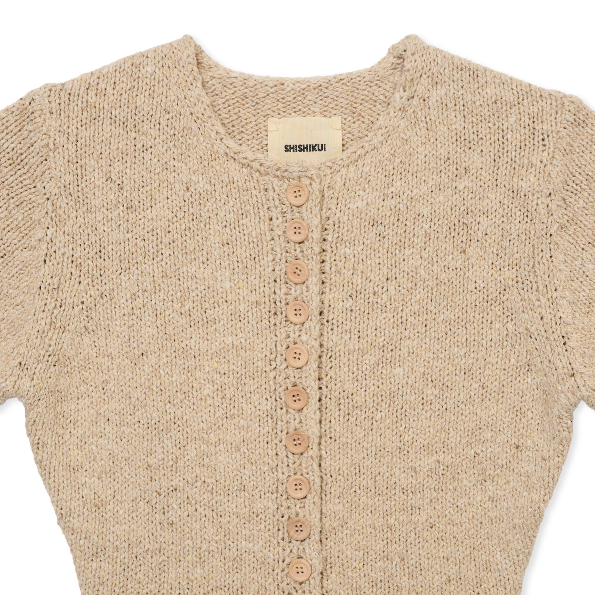 SHISHIKUI MANIBO HAN L.BEIGE 半袖ニット MANIBO HAN / L.BEIGE – SHISHIKUI