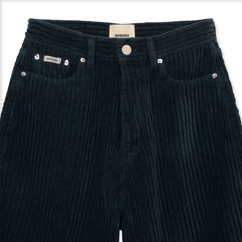 corduroy p / charcoal BLACK
