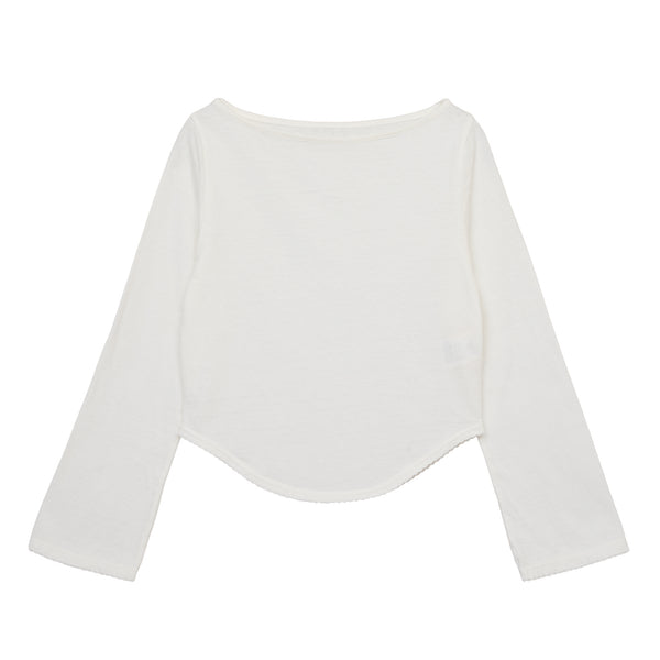 SHISHIKUI SUSO MARU ホワイト 長袖カットソー トップス SUSO MARU / WHITE – SHISHIKUI