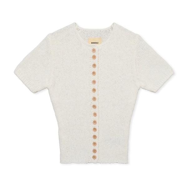SHISHIKUI MANIBO HAN L.BEIGE 半袖ニット MANIBO HAN / WHITE – SHISHIKUI