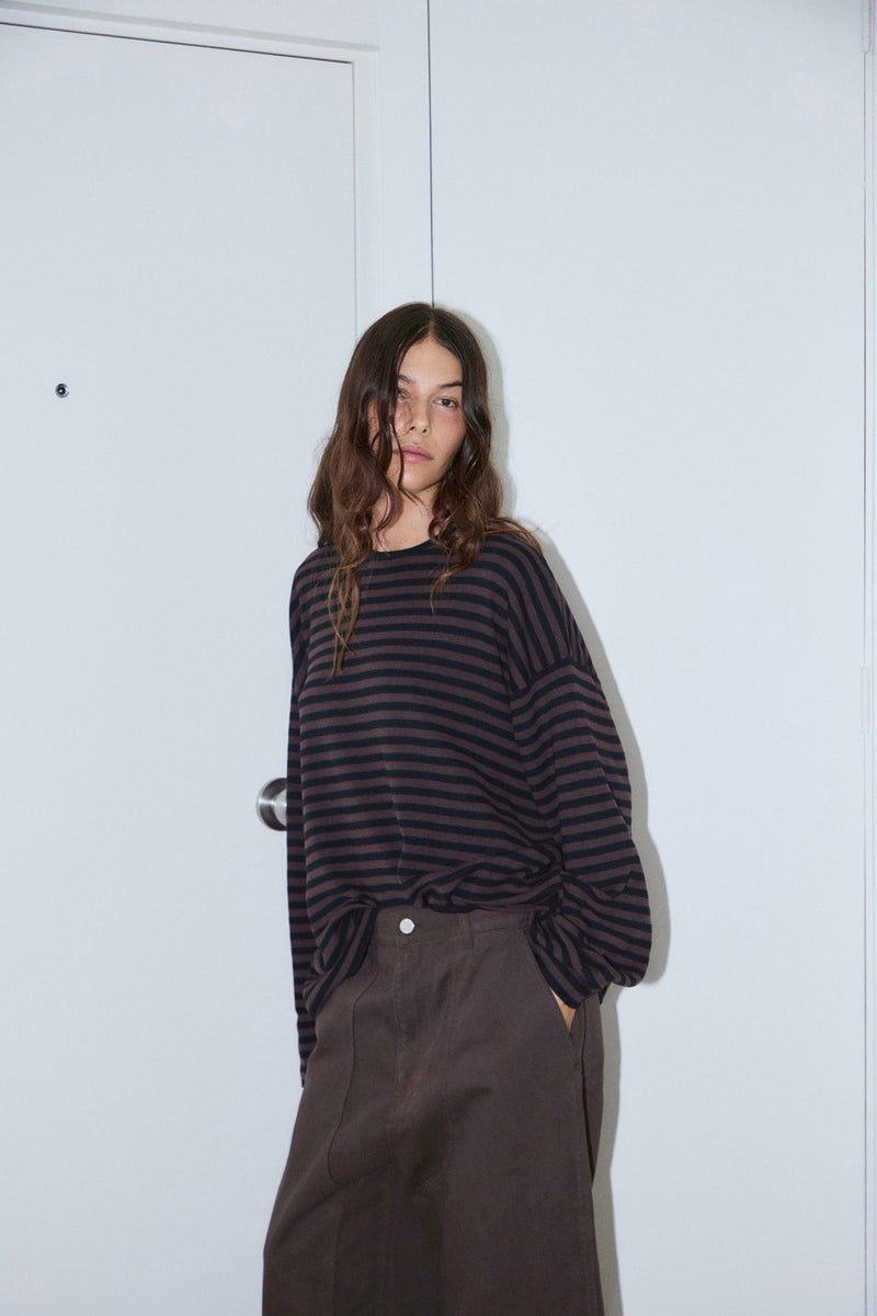 STRIPED / BLACK×BROWN