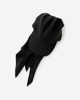 SILK SCARF CAP/ BLACK