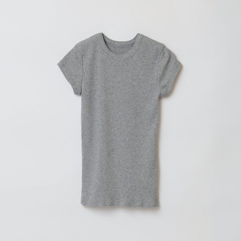 RIB TEE / GRAY